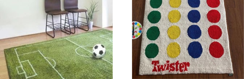 Juegos en césped artificial y alfombra